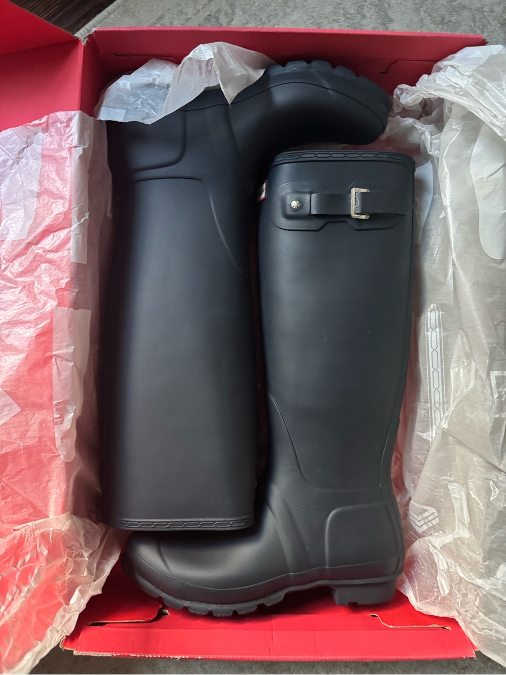 Hunter Matte Black Tall Women's Rain Boots